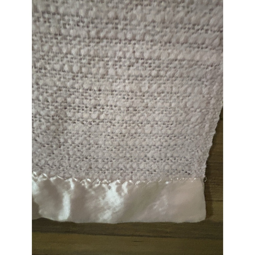 Cannon 100% Acrylic Twin Thermal Blanket Pink Ice 72"x 83" USA VTG EUC‎